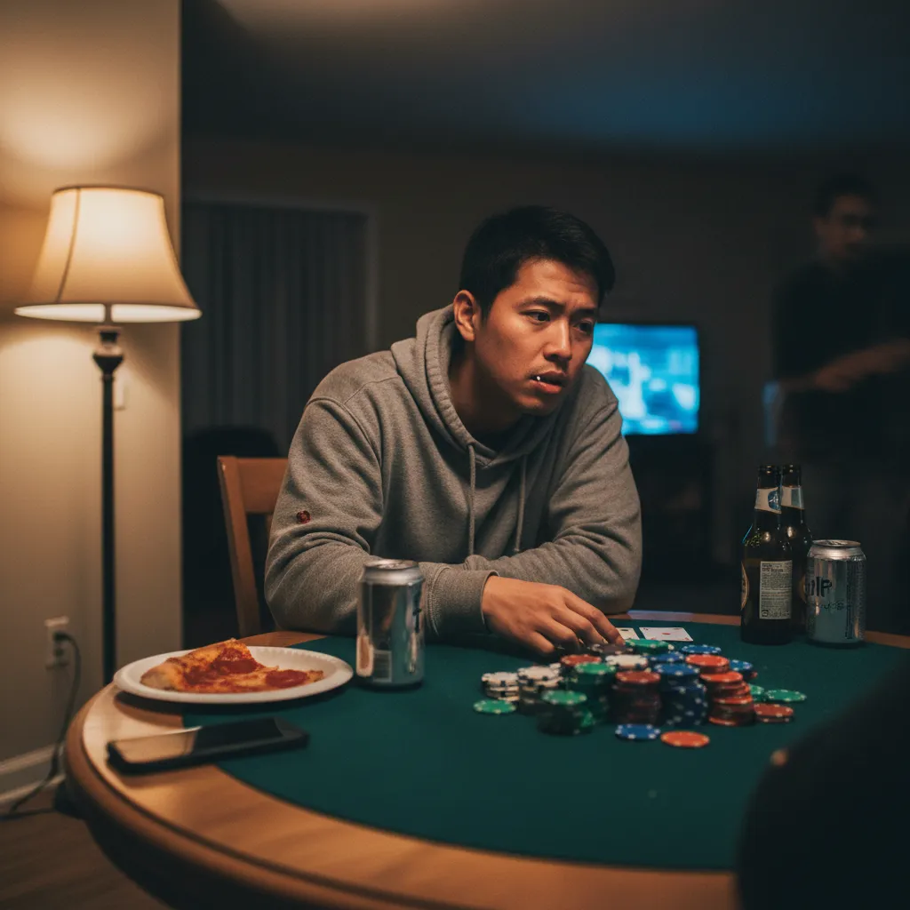 Khoảnh khắc căng thẳng trên bàn poker